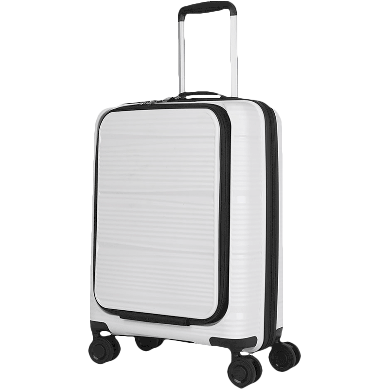 Intelligent lightweight aluminum White PP luggage-PPZ1801